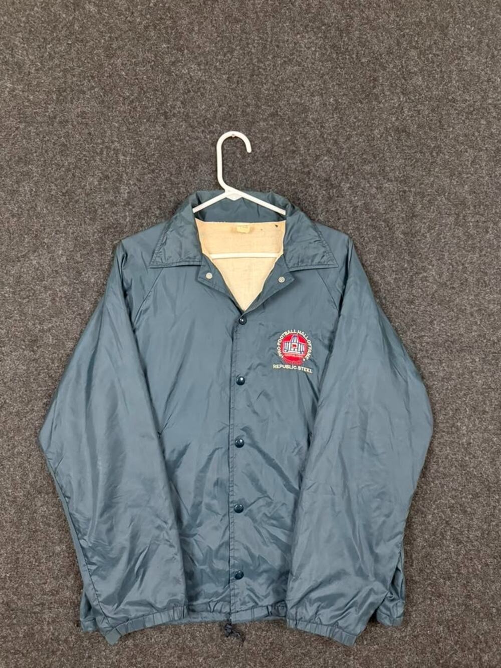 Vintage Pro Football Hall of Fame Republic Steel Coach Jacket USA M 38-40